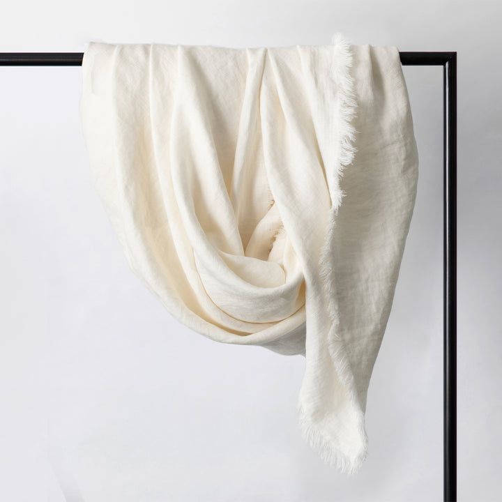 Cultiver Freya Linen Throw White
