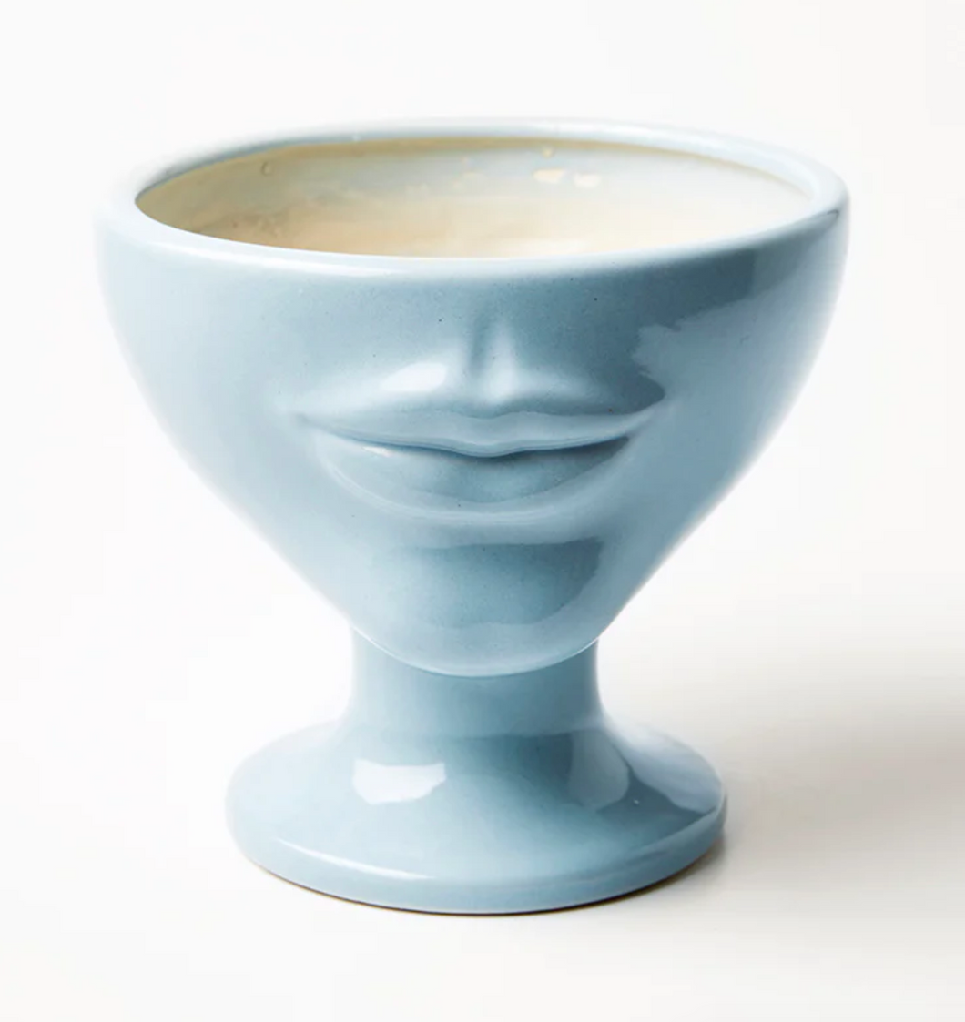 Sky Blue Face Vase
