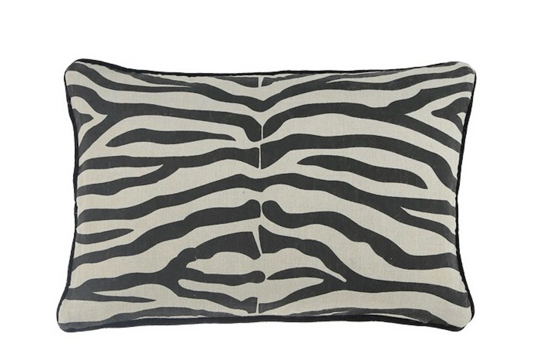 Black Zebra Cushion 60x40cm
