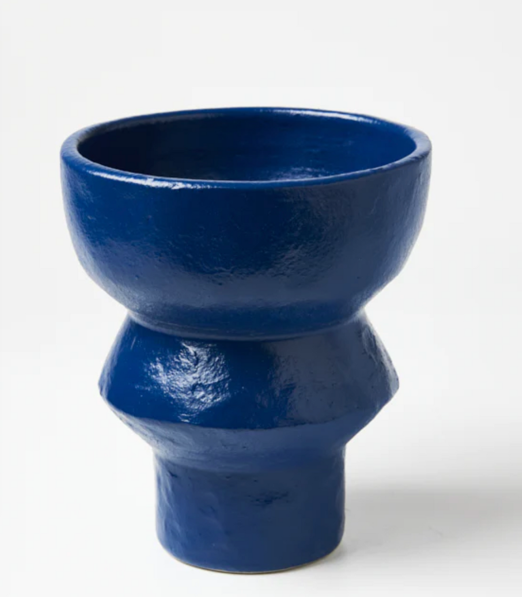 Pedestal Sea Blue Vase