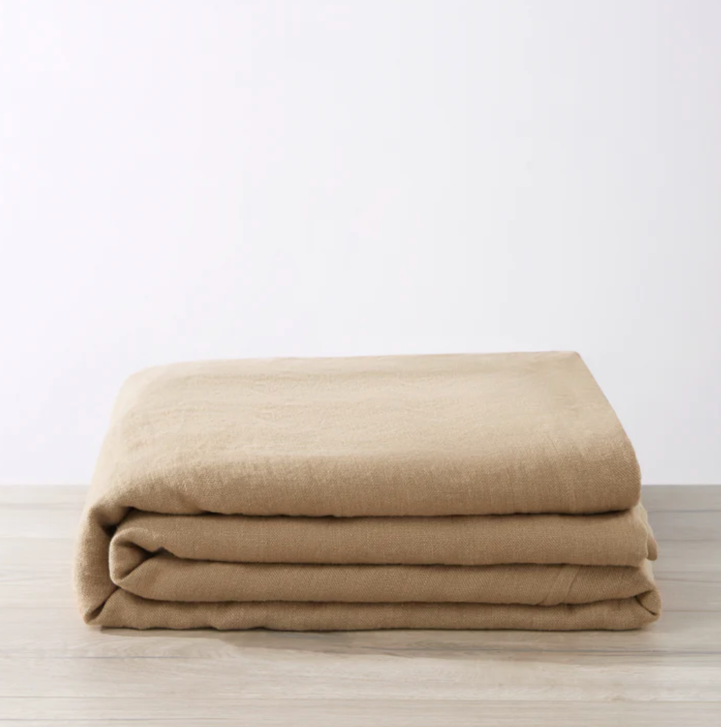 Cultiver Heavyweight Linen Bedcover - Sand