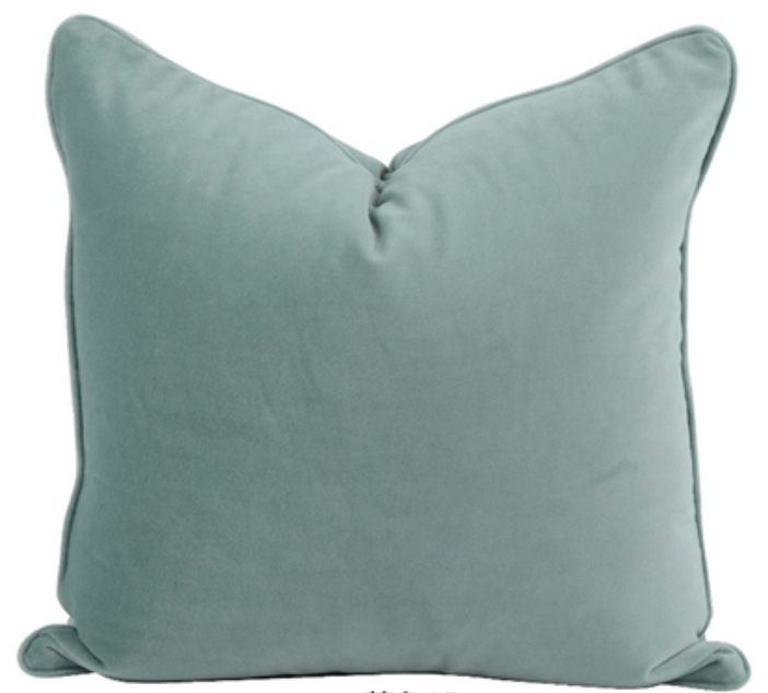 Pale Blue Velvet Cushion 50x50cm