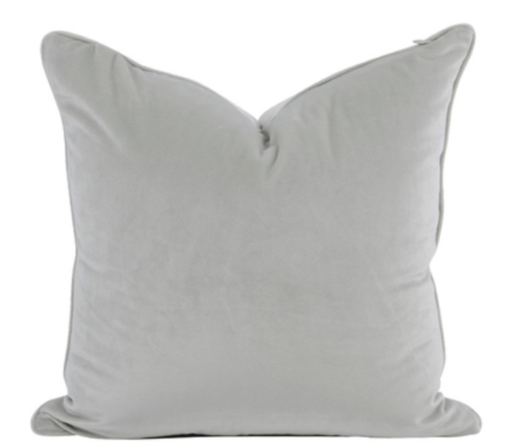 Smoke Grey Velvet Cushion 50x50cm