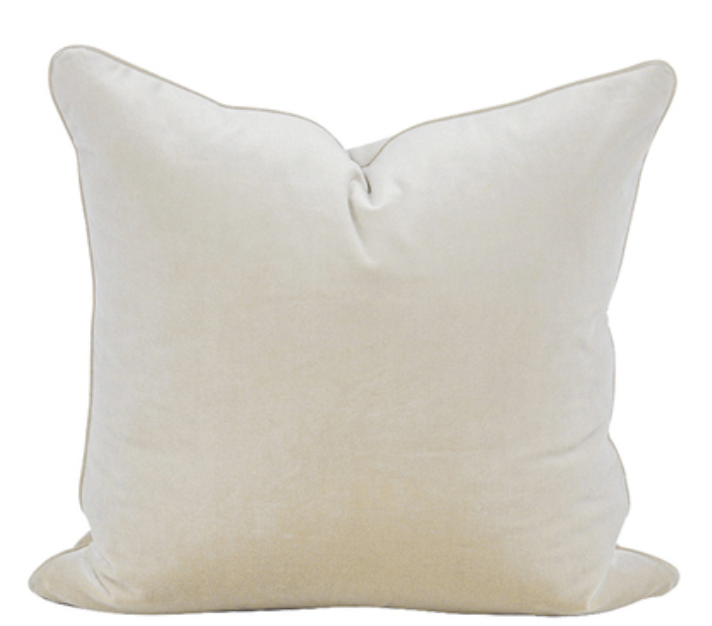 Off White Velvet Cushion 50x50cm