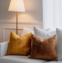 Load image into Gallery viewer, Cultiver Talik Velvet Cushion - Fawn Square
