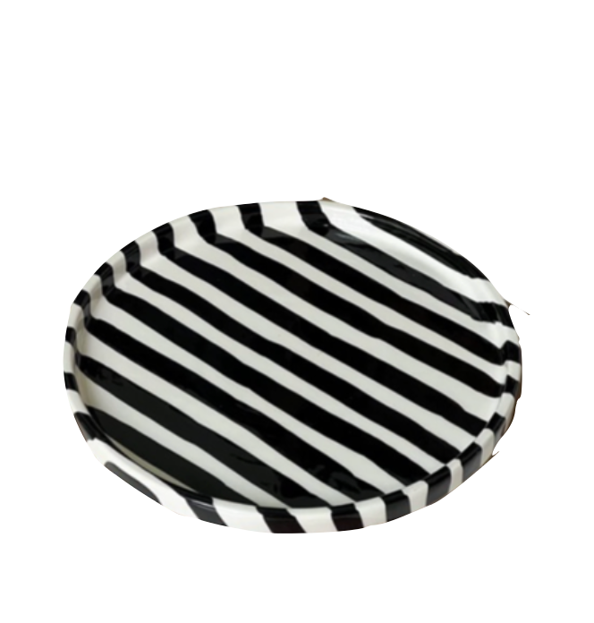 Black Stripe Tray