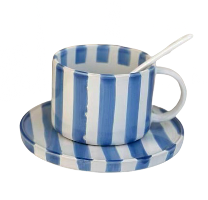 Blue Stripe Cup and Saucer