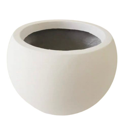 White Round Pot