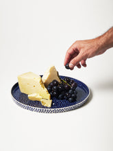 Load image into Gallery viewer, Blue Spotted Platter Tray
