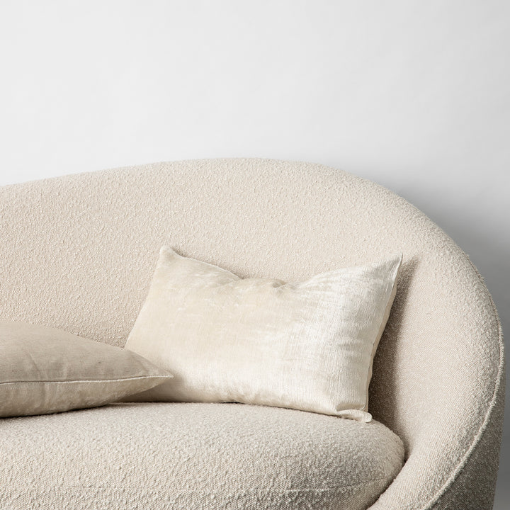 Cultiver Talik Velvet Cushion - Cream Rectangle