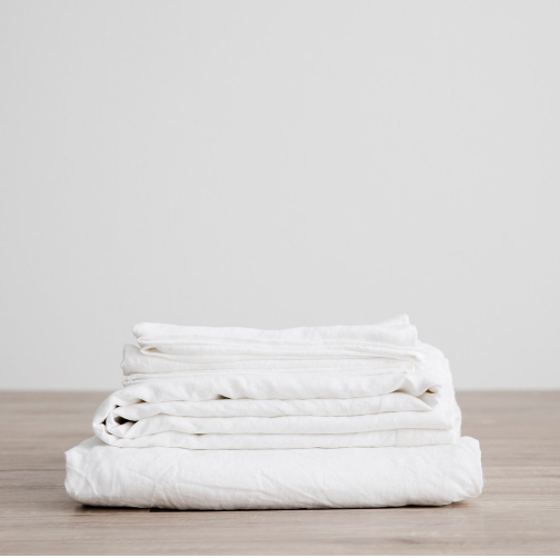 Cultiver - White Linen Sheet Sets