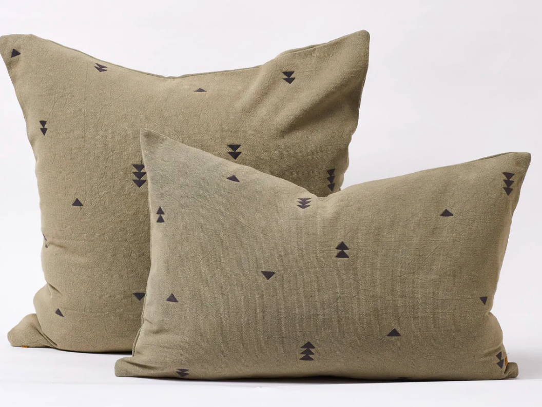 Vintage Wash Olive Cushion 60x60cm